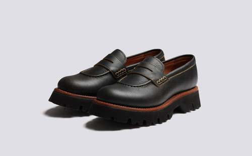 Hattie | Loafers for Women in Vintage Brown Softie | Grenson - Main View