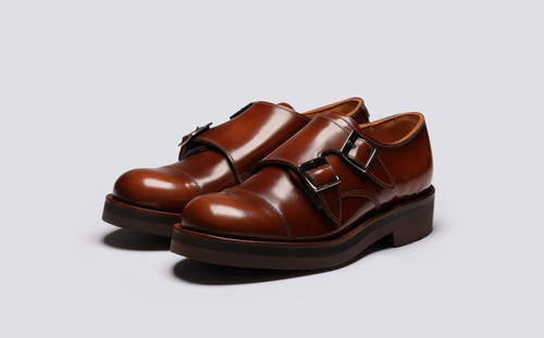 Dina | Womens Monk Shoes in Brown Bookbinder | Grenson - Main View