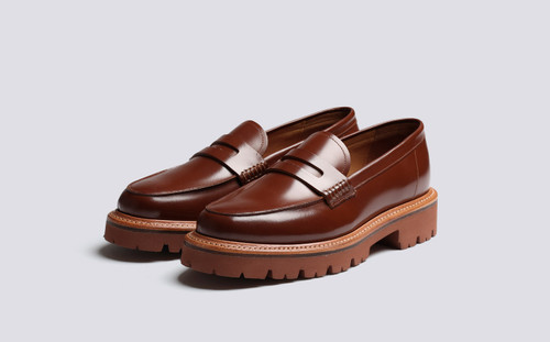 Lyndsey | Loafers for Women in Tan Colorado Leather | Grenson - Main View