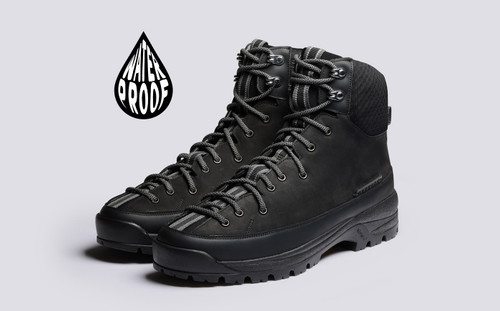 Sneaker 71 | Mens Boots in Black on Vibram Sole | Grenson - Main View