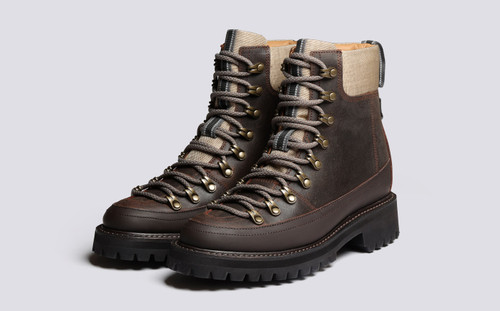 Nanette Tech | Womens Hiker Boots in Brown on Vibram Sole | Grenson - Main View