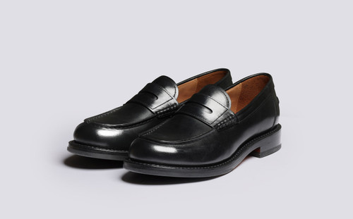 Julie | Loafers for Women in Black Leather | Grenson - Main View