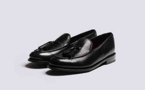 Miranda | Loafers for Women in Black Dipped Leather | Grenson - Main View