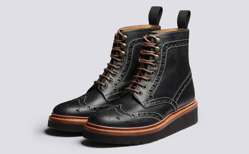 Fran | Womens Brogue Boots in Heritage Leather | Grenson - Main View