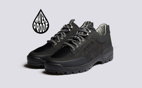 Sneaker 54 | Shoes for Men in Black on Vibram Sole | Grenson - Main View
