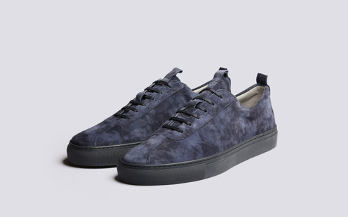 Sneaker 1 | Mens Sneakers in Navy Suede | Grenson - Main View