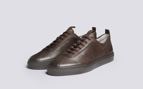Sneaker 1 | Mens Sneakers in Brown Burnished Nubuck | Grenson - Main View