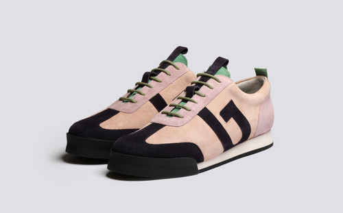 Sneaker 51 | Mens Trainers in Beige Multi Suede | Grenson - Main View