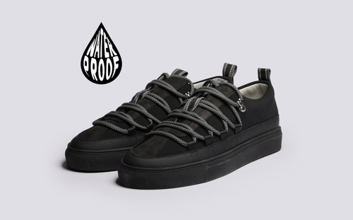 Sneaker 68 | Womens Sneakers in Black with Mudguard | Grenson - Main View