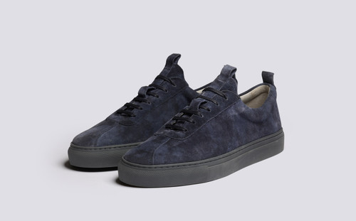 Sneaker 1 | Womens Sneakers in Navy Suede | Grenson - Main View