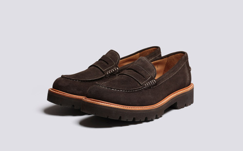 Walt | Loafers for Men in Brown Suede Commando Sole | Grenson - Main View