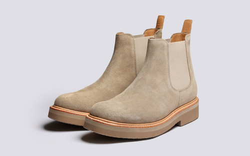 Colin | Chelsea Boots for Men in Beige Suede | Grenson - Main View