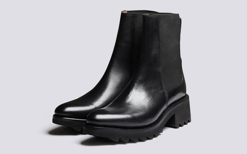 Tilly | Chelsea Boots for Women in Black Leather | Grenson - Main View