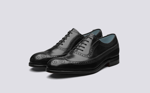 Grenson Toynbee in Black Calf Leather - 3 Quarter View