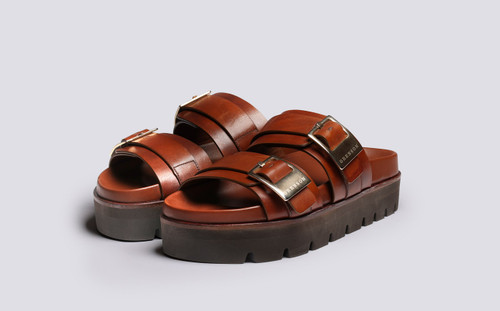Ida | Womens Sandals in Tan Leather | Grenson - Main View