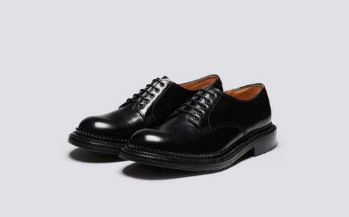 Dermot | Mens Shoes in Black Bookbinder Leather | Grenson - Main View