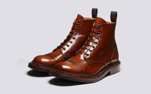 Desmond | Mens Boots in Brown Bookbinder Leather | Grenson - Main View