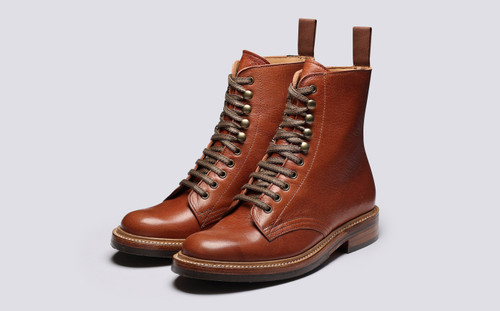 Arabella | Womens Boots in Chestnut Goat Leather | Grenson - Main View