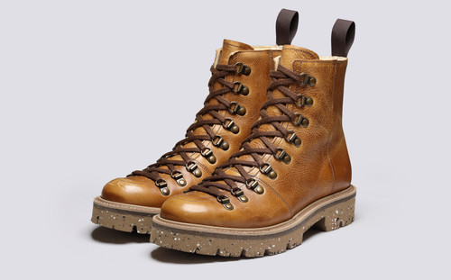 Nanette | Womens Hiker Boots in Olive Tanned Leather | Grenson - Main View