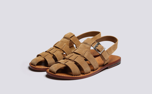 Queenie | Womens Sandals in Caramel Suede | Grenson - Main View