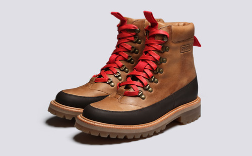 Mens hiking boots with red laces clearance