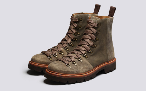 Brady | Mens Hiker Boots in Waxy Leather | Grenson - Main View