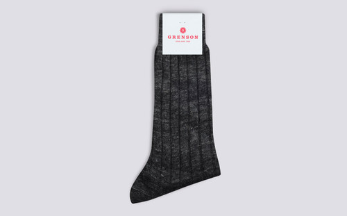 Mens Malange Sock | Grey Linen | Grenson - Main View