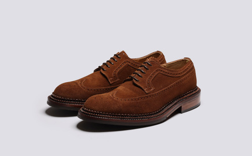 Aldwych | Shoes for Men in Brown Suede with Triple Welt | Grenson - Main View