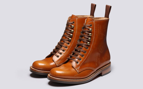 The Rack L20 | Womens Boots in Hi Shine Leather | Grenson - Main View