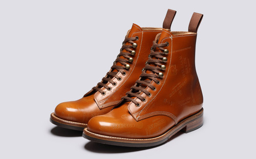 The Rack M20 | Mens Boots in Hi Shine Leather | Grenson -Main View