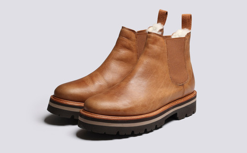 Kenny | Mens Chelsea Boots with Shearling | Grenson - Main View