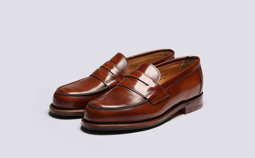 Epsom | Womens Loafers in Mid Brown Leather | Grenson - Main View