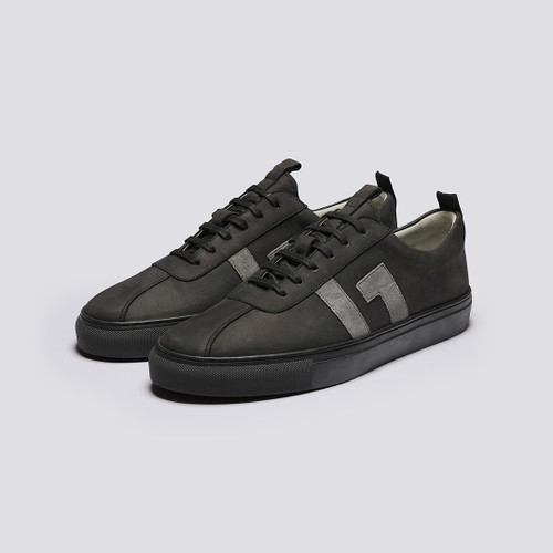 Sneaker 67 | Mens Sneakers in Black and Grey Nubuck | Grenson