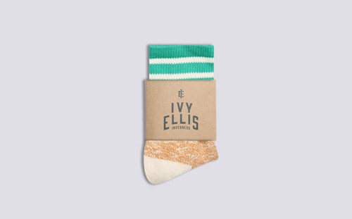 Womens Ivy Ellis Socks | The Gairloch Cotton Quarter | Grenson - Main View
