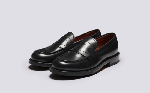 Susie | Womens Loafers in Black Leather | Grenson - Main View