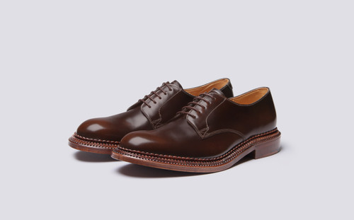 Grenson Rosebery in Brown Bookbinder Leather - 3 Quarter View