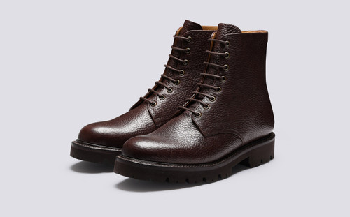 Hadley | Mens Boots in Brown Natural Grain Leather | Grenson - Main View