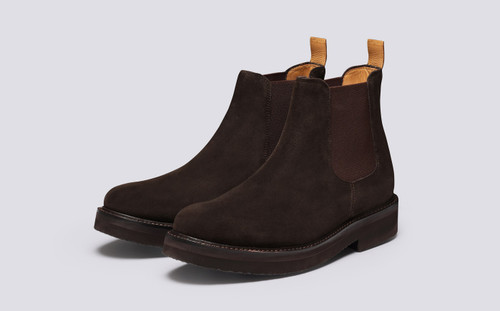 Colin | Chelsea Boots for Men in Brown Suede | Grenson - Main View