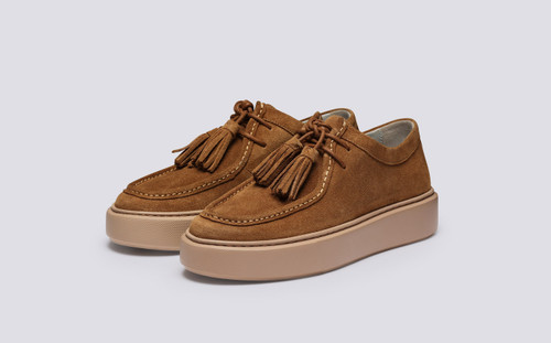 Sneaker 41 | Womens Sneakers in Burnished Snuff Suede | Grenson - Main View