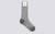 Grenson Fairisle Snowflake Socks in Grey Wool Mix - Side View