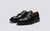 Hanbury | Mens Monk Shoes in Black Leather Grain | Grenson - Main View