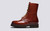 Aleric | Mens Boots in Tan Leather with Shearling | Grenson - Side View