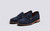 Jago | Mens Loafers in Navy Suede on Split Sole | Grenson - Main View