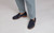 Jago | Mens Loafers in Navy Suede on Split Sole | Grenson - Lifestyle View