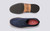 Caldwell | Mens Shoes in Navy Suede on Split  Sole | Grenson - Top and Sole View