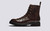 Brady | Mens Hiker Boots in Brown Leather | Grenson - Side View