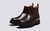 Warner | Mens Chelsea Boots in Dark Brown Leather | Grenson - Main View