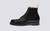 Grenson Shoe No.1 in Black Glace Kid Leather - Side View