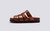 David | Mens Sandals in Tan Leather Rubber Sole | Grenson - Side View