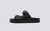 Florin | Mens Sandals in Black Rubberised Leather | Grenson - Side View